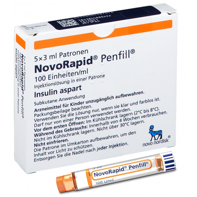 NovoRapid PenFill 100 units / ml ( insulin aspart ) 5 PenFills